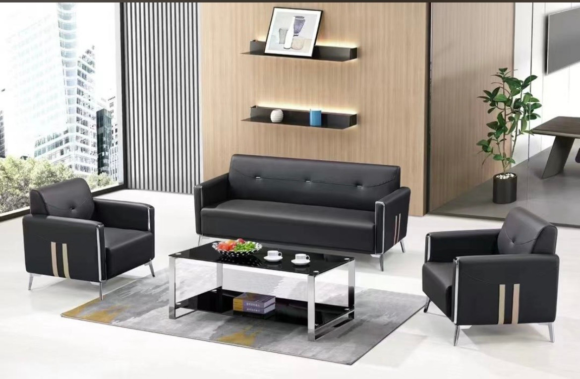 SOFA POUR BUREAU 5 PLACES NOIR