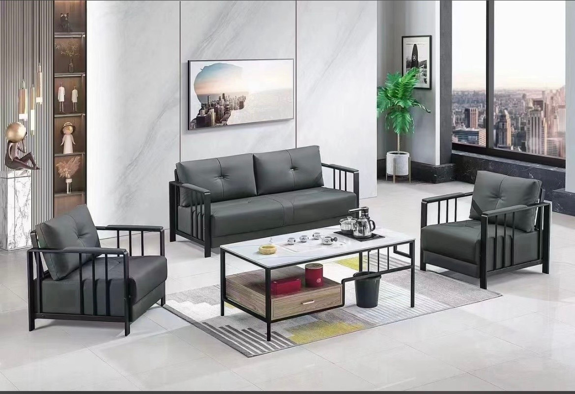 SOFA POUR BUREAU 4 PLACES GRIS