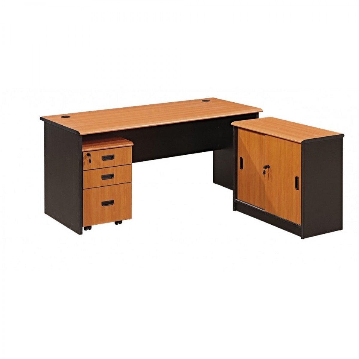 Table avec Retour+Caisson C0864